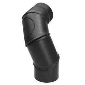 RR schwarz Ø150mm Multibogen mit Tür - 4teilig