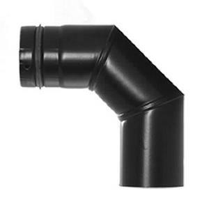 RR Pellets schwarz Ø80 Bogen 90°