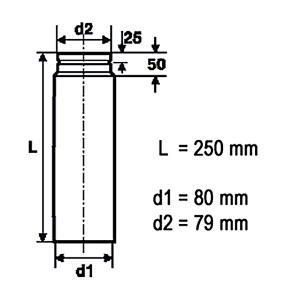 RR Pellets schwarz Ø80 L:250