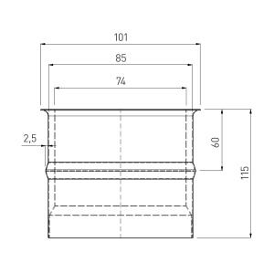 RR Pellets Ø80 Doppelwandfutter