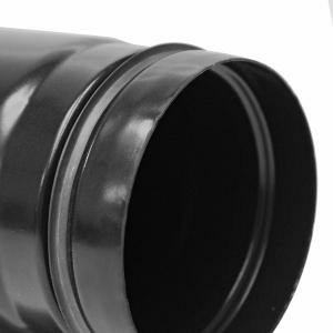 RR Pellets schwarz Ø80 Bogen zweiteilig 90° mit Reinigungsöffnung