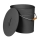Ascheeimer, verzinkt, anthrazit, 24 L
