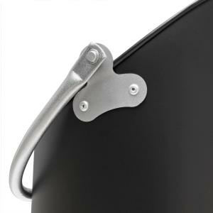 Raik Kohlekorb HAGEN, schwarz, mit silberfarbenen Griffen