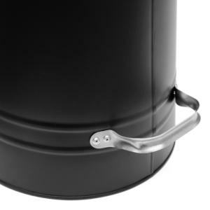 Raik Kohlekorb HAGEN, schwarz, mit silberfarbenen Griffen