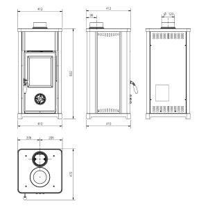 La Nordica Tea Stahl Anthrazit-Schwarz