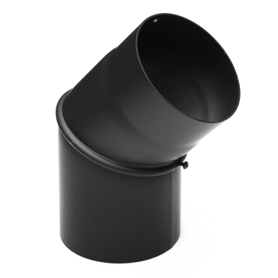 RR schwarz Ø150mm Bogen 0-45° ohne Tür
