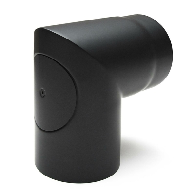 RR schwarz Ø150mm Bogen 90° - 2teilig, ohne...