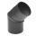 RR gussgrau Ø150mm Bogen 0-45° ohne Tür
