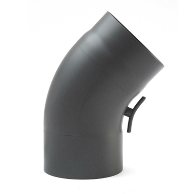 RR gussgrau Ø150mm Bogen 45° gezogen mit Tür