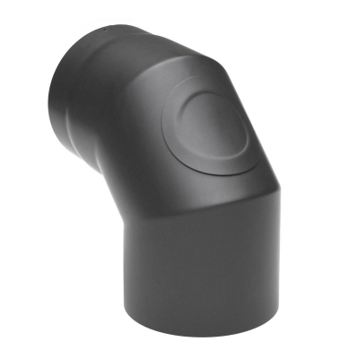 RR gussgrau Ø150mm Bogen 90° mit Tür
