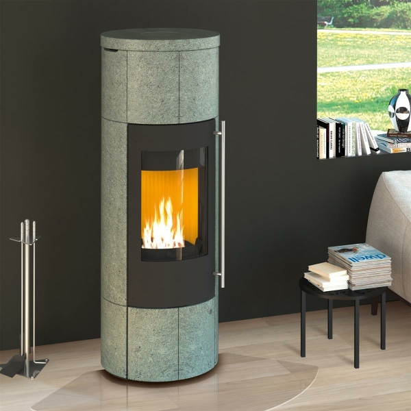 Pacaya Compact AH Sockelhöhe 330 mm, mit Warmhaltemodul 330 mm, Naturstein Serpentin