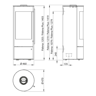 Palena Plus Compact Stahl Schwarz