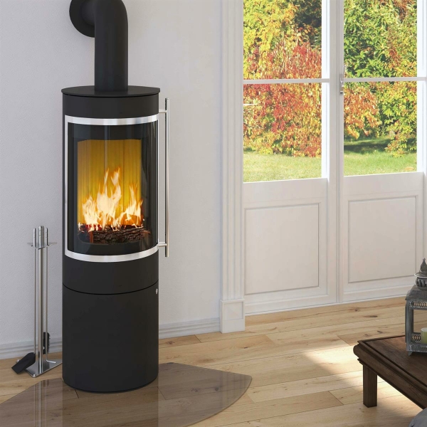 Pular Plus Compact 5kW Stahl schwarz Dekorrahmen verchromt