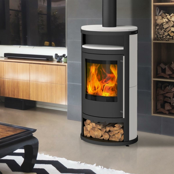 Salado Compact 6kW Stahl schwarz/ Keramik schneeweiß