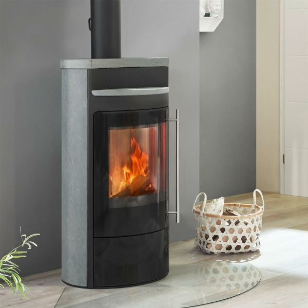 Tecapa II Compact Glastür/Naturstein Serpentin