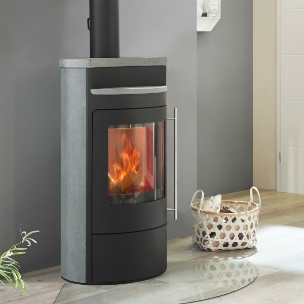 Tecapa II Compact Stahltür/Naturstein Serpentin