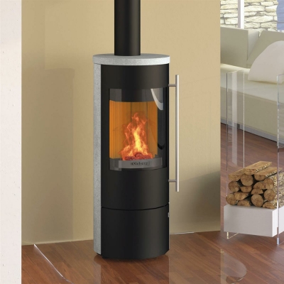 Tipas Compact II Stahl schwarz/ Natursteinverkleidung...