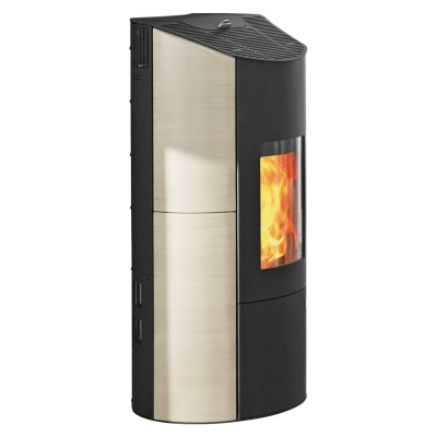 Levana Aqua 8kW Stahl schwarz/ Keramik caffe freddo