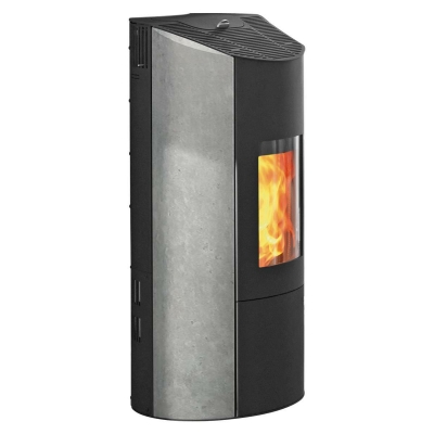 Levana Aqua 8kW Stahl schwarz/ Naturstein Serpentin