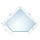 Glasbodenplatte Diamant 2 inkl. Facette      1250 x 1250 mm