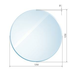 Glasbodenplatte Kreis 2 inkl. Facette           1250 x 1250 mm