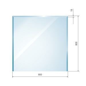 Glasbodenplatte Quadrat 2 inkl. Facette        800 x 800 mm