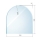 Glasbodenplatte Zunge 4 inkl. Facette 1200 x 1300 mm