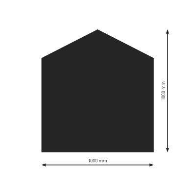 Bodenplatte B4 schwarz (1) 5-Eck  1000 x 1000