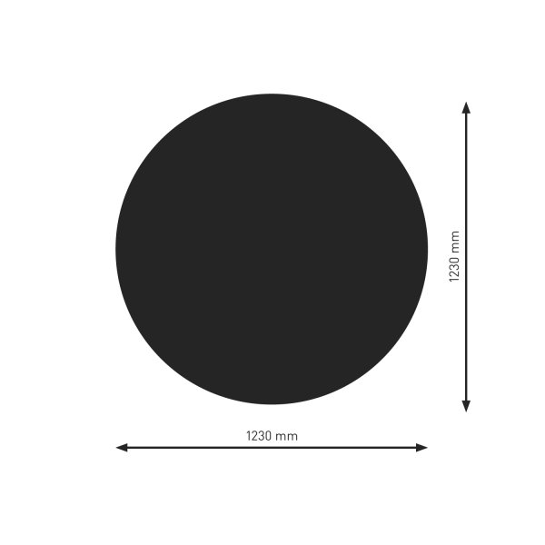 Bodenplatte B8 schwarz Kreis   1230mm