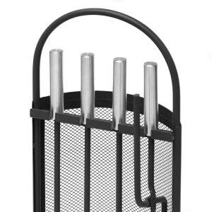 Raik Kaminbesteck 4-tlg ALBERT, schwarz