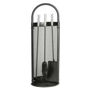 KAMINBESTECK 3-TLG., SCHWARZ BESCHICHTET