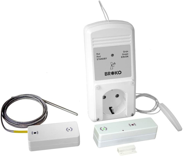 BROKO Funk-Sicherheits-Abluftsteuerung BL220FT-System mit Außenantenne und Temperaturfühler/Funkschalter/Antenne/Temperaturfühler