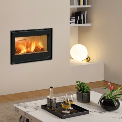 La Nordica Inserto 70 Wide Kamineinsaz Stahl Schwarz