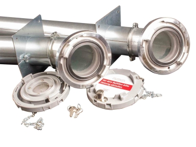 SET: Sonnen-Pellet Maulwurf Classic HZ (Handhebezug) inkl. Prallschutzmatte und Befüllset – 45° Winkel