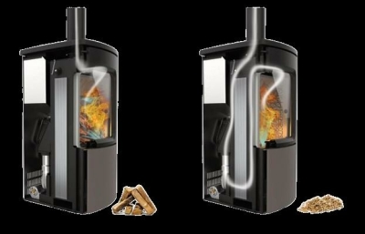 Dielle Borea Hybridofen B01 Stahl Weiss-6 kW