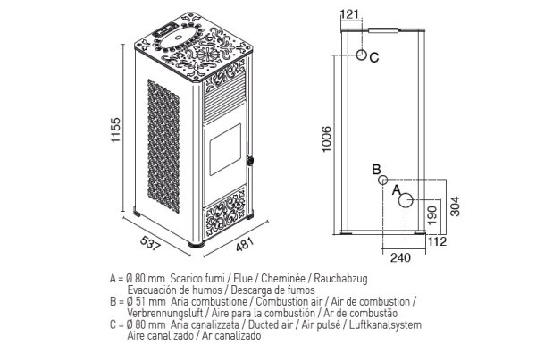 Eva Calór Pelletofen Gemma 14 kW