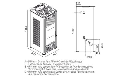 Eva Calór Pelletofen Gemma 14 kW