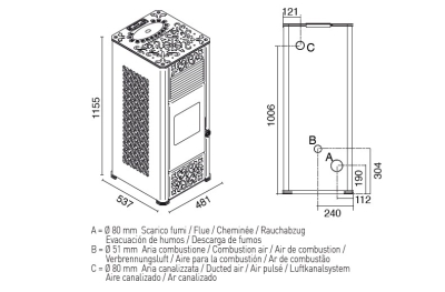 Eva Calór Pelletofen Gemma 14 kW