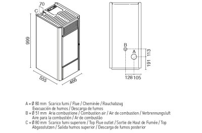 Eva Calór Pelletofen Milly 12 kW