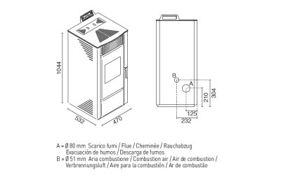 Eva Calór Pelletofen Paola 12 kW