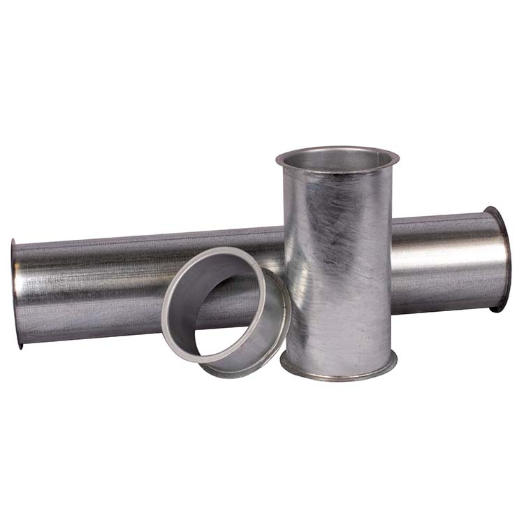 Pellet-Füllrohr DN 100 mit Bördelrand