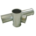 Pellet-Füllrohr DN 100 mit Bördelrand