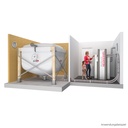 Pelletsilo mit Holzgestell