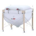 Pelletsilo mit Holzgestell