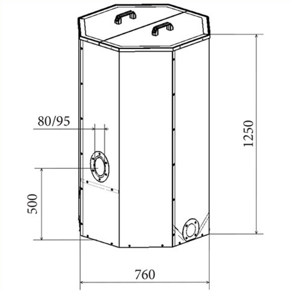 Pellet-Vorratsbehälter ATMOS 500 Liter