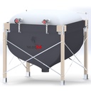 UV-beständiges Pelletsilo mit Holzgestell