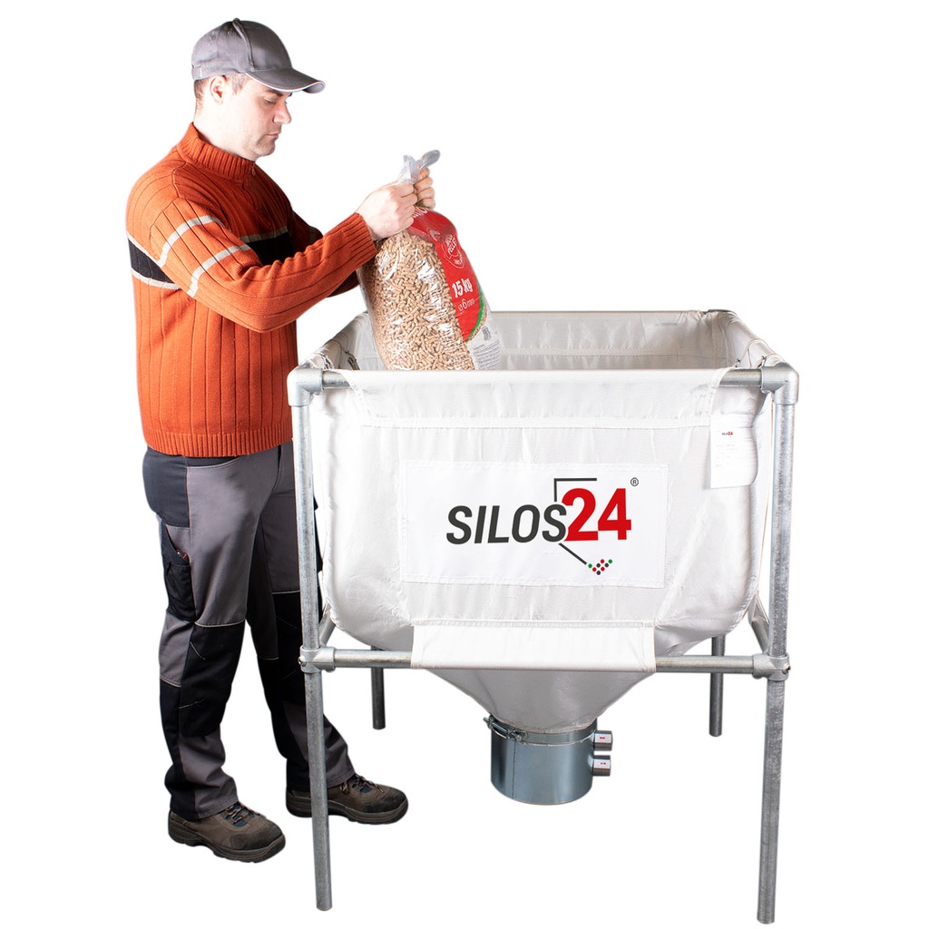Mini-Silo-Komplettset 600 l mit 10 m Förderschlauch