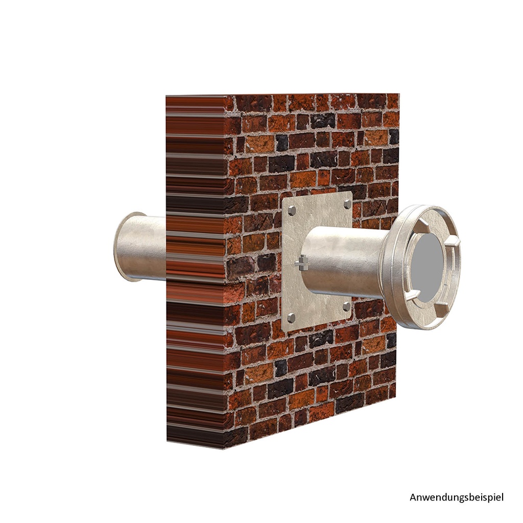 Wandflanschplatte 2-teilig DN 100