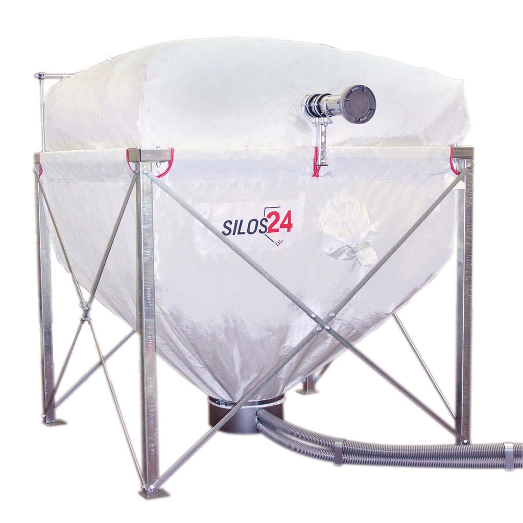 Pelletsilo XXL mit Stahlgestell und Absaugtopf
