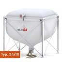 Silo-Set mit Stahlgestell, Absaugtopf und Förderschlauch